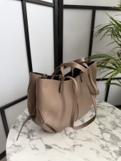 Dámska kožena kabelka Pola - dark Taupe