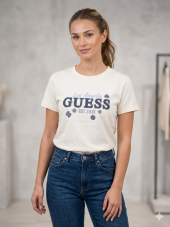 Dámske tričko Guess - krémové