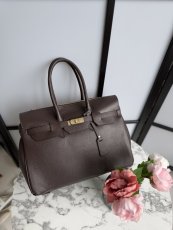 Dámska kožena kabelka Gigi - čokoládová