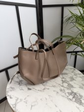 Dámska kožena kabelka Pola - dark Taupe