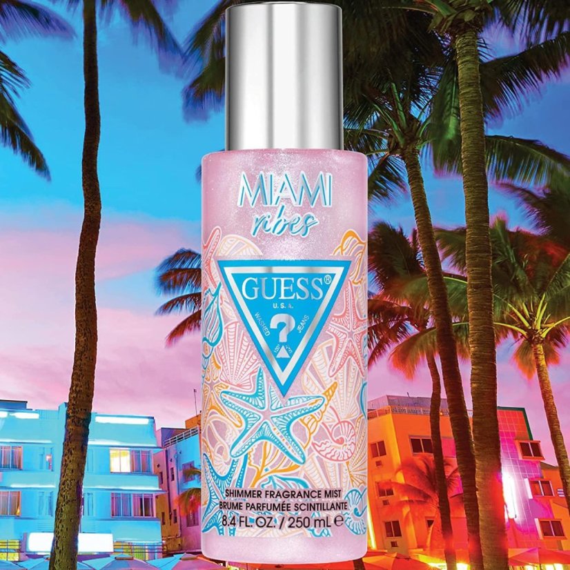 Telový trblietavý sprej Guess Destination Miami Vibes Shimmer Body Mist Spray 250ml
